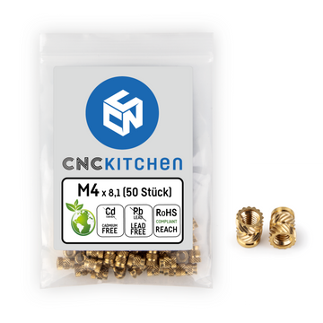 Threaded inserts M4 X 8,1 (50 styk)