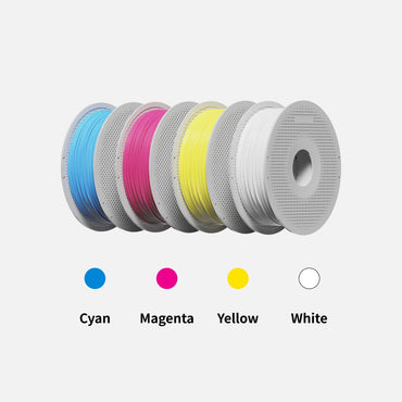 Bambu Lab PLA Basic CMYK – de fire grundfarver til multi-color print