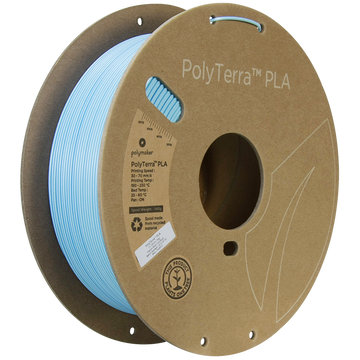 (UDGÅR) Polymaker | PolyTerra PLA Dual | Glacier Blue (Ice-Blue) | 1.75mm | 1 kg