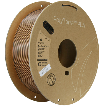 (UDGÅR) Polymaker | PolyTerra PLA Dual | Shadow Orange (Orange-Black) | 1.75mm | 1 kg