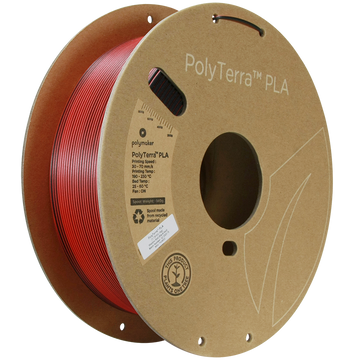 (UDGÅR) Polymaker | PolyTerra PLA Dual | Shadow Red (Red-Black) | 1.75mm | 1 kg