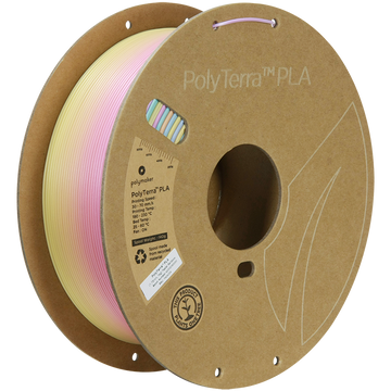 (UDGÅR) Polymaker | PolyTerra PLA Gradient | Pastel Rainbow | 1.75mm | 1 kg