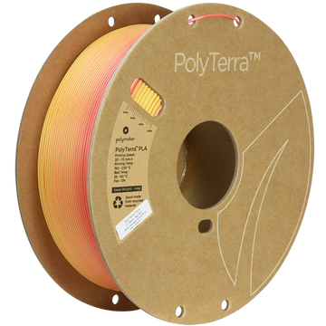 (UDGÅR) Polymaker | PolyTerra PLA Gradient | Fall (Orange-Lava Red) | 1.75mm | 1 kg