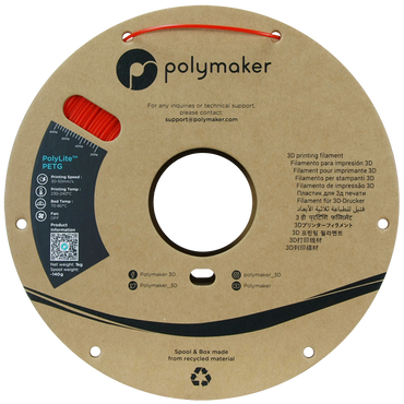 Polymaker | PolyLite PETG | Red | 1.75mm | 1 kg