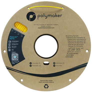 Polymaker | PolyLite PETG | Yellow | 1.75mm | 1 kg
