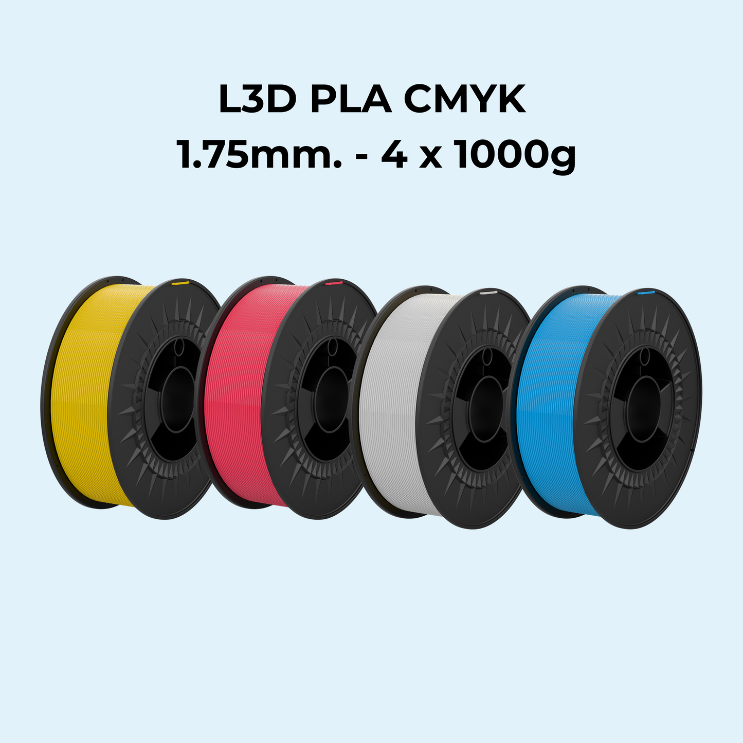 L3D Filament PLA CMYK 1.75mm. - 4 x 1000g