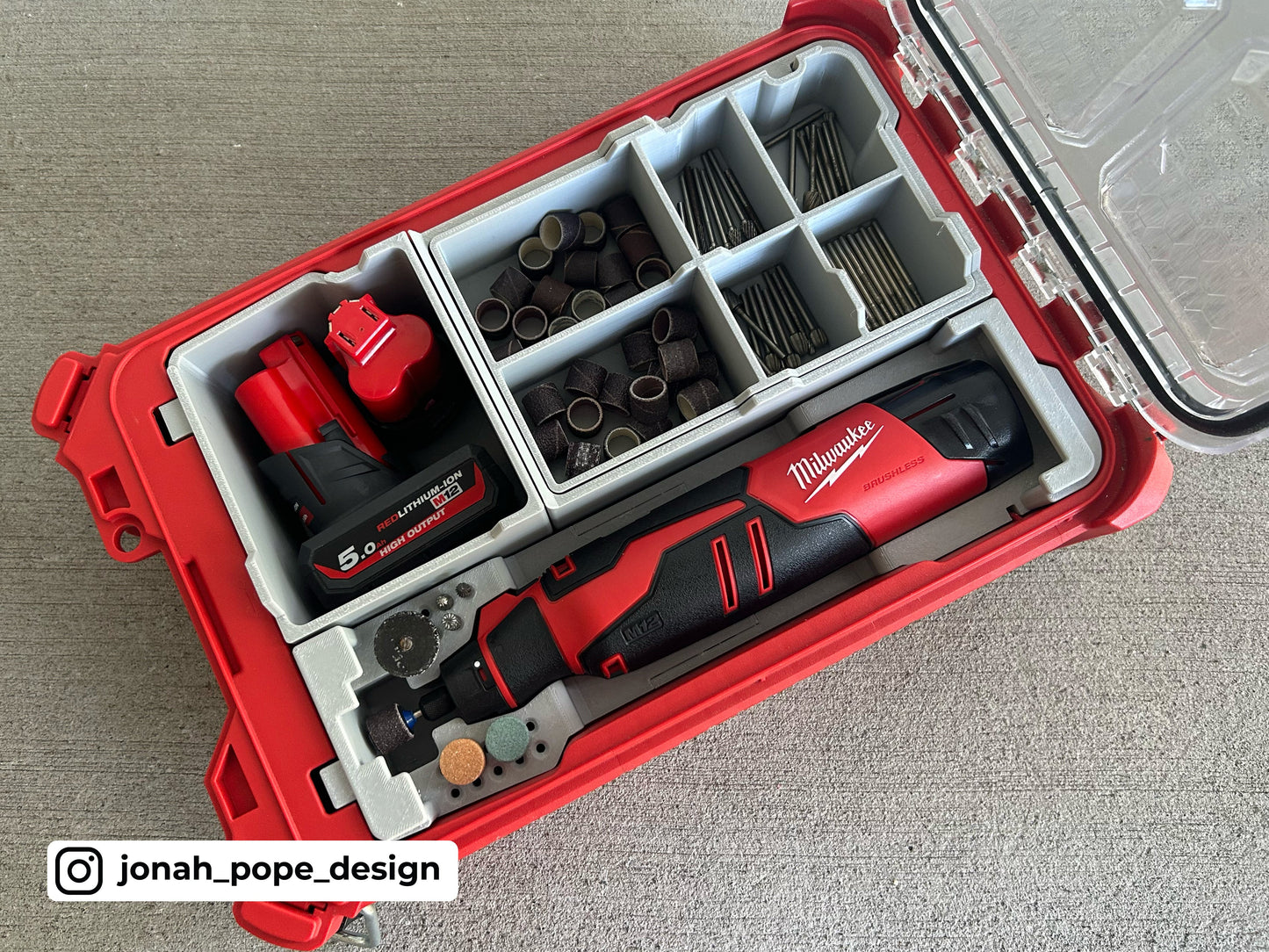 Milwaukee Packout - Opbevaringsindsats til M12 roterende multisliber