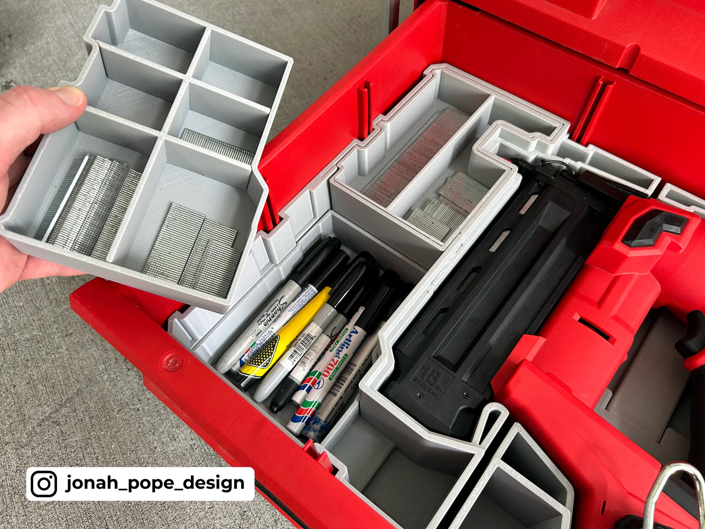 Milwaukee Packout - Opbevaringsindsats til M18 FUEL 18 GS stiftepistol