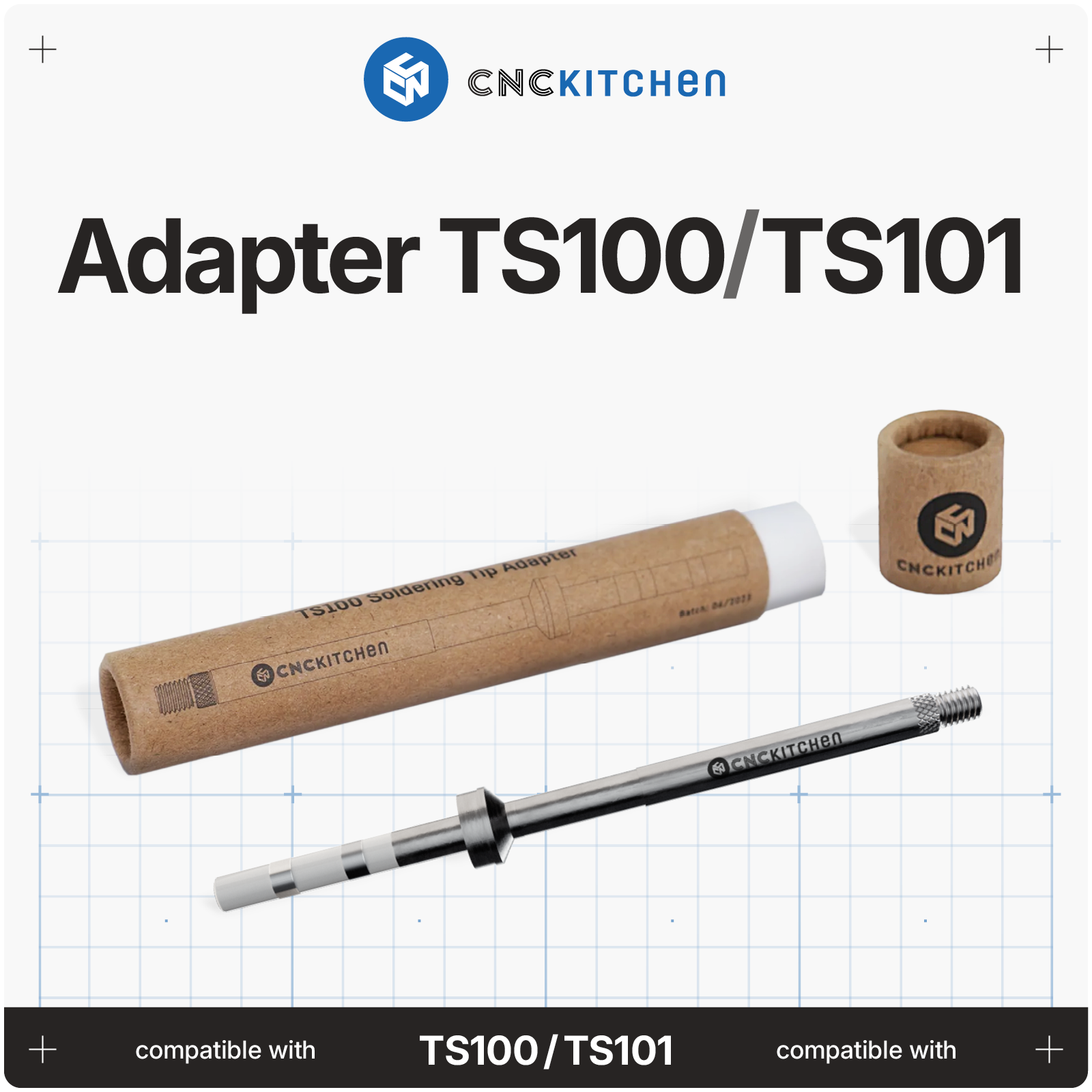 CNC Kitchen adapter til Installation Tips uden spidser – TS100/TS101 med M5-gevind