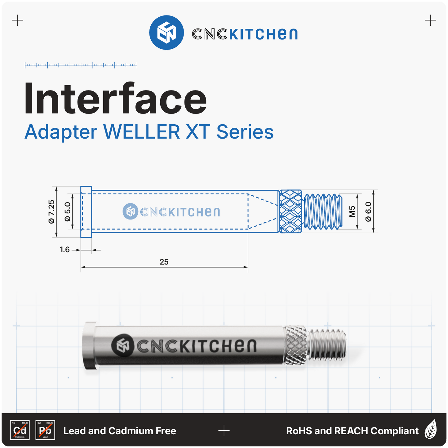 Weller XT-interface på adapter til Installation Tips