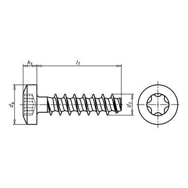 Plastskrue Ø3x6mm