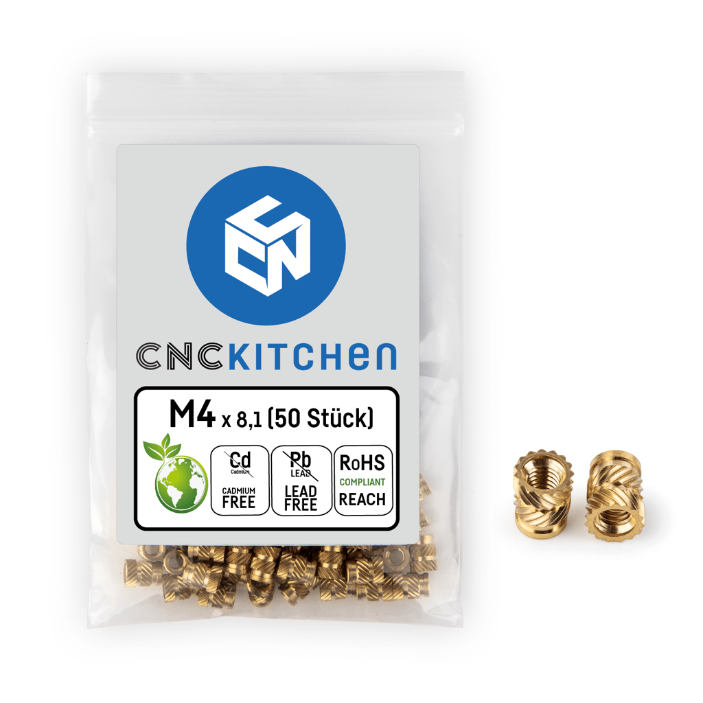 Heat Set Inserts - M4 standard 50 pcs