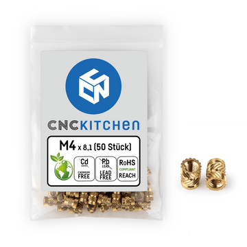 Heat Set Inserts - M4 standard 50 pcs