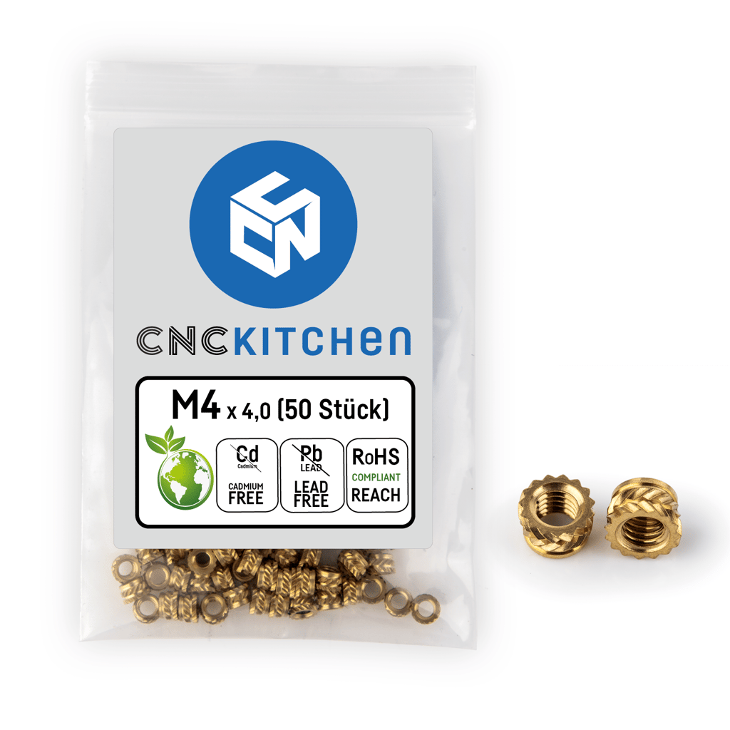 Heat Set Inserts - M4 short 50 pcs