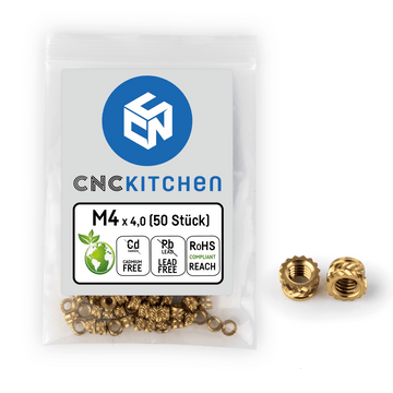 Heat Set Inserts - M4 short 50 pcs