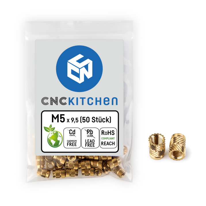 Threaded inserts M5 X 9,5 (50 styk)