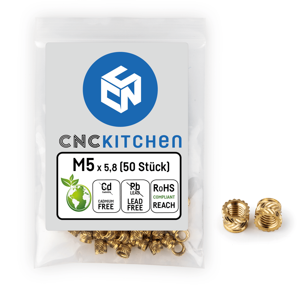 Heat Set Inserts - M5 short 50 pcs