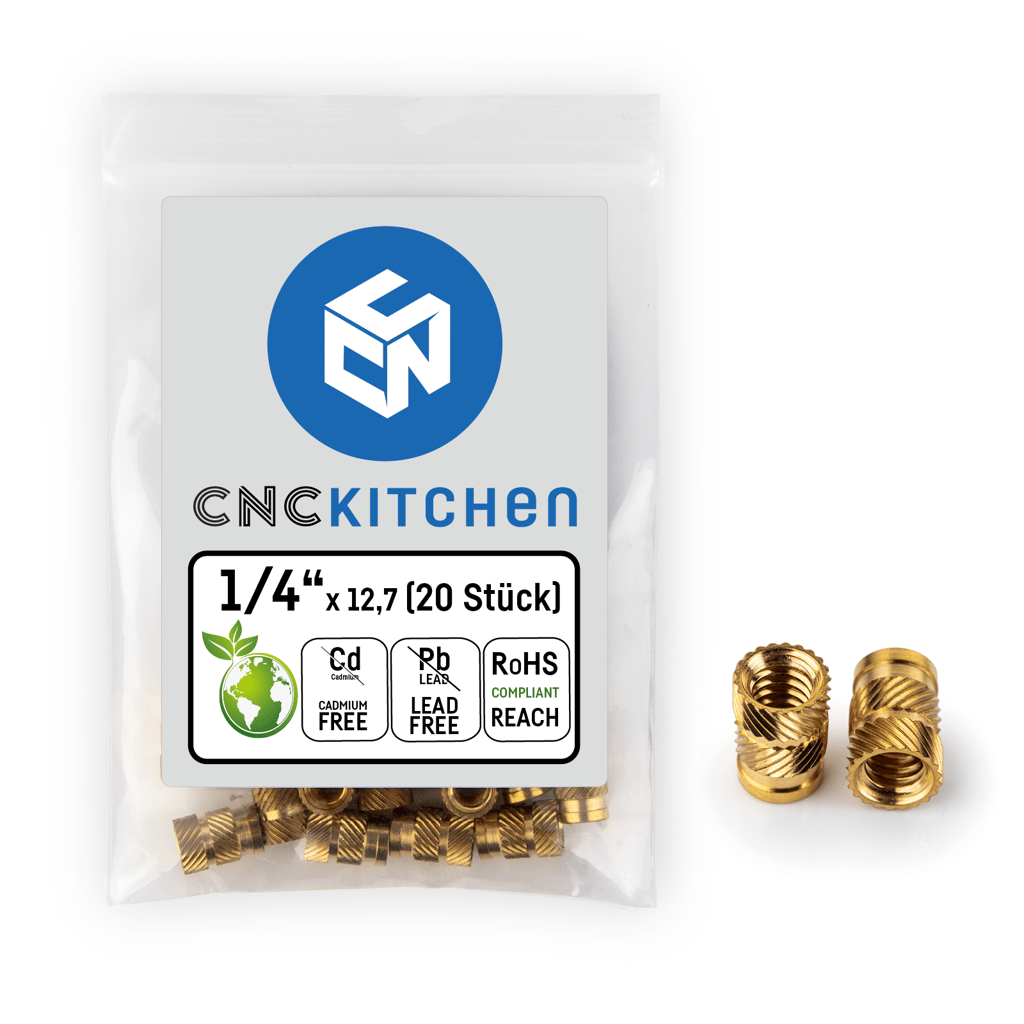 Threaded inserts 1/4" 20 pcs