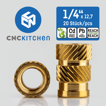 Threaded inserts 1/4" 20 pcs