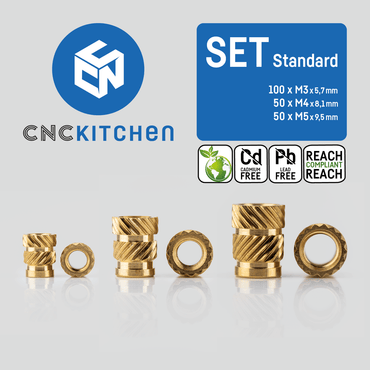 Threaded inserts - set standard 200 pcs