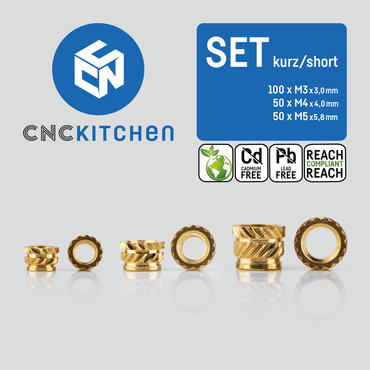 Threaded inserts - set short 200 pcs