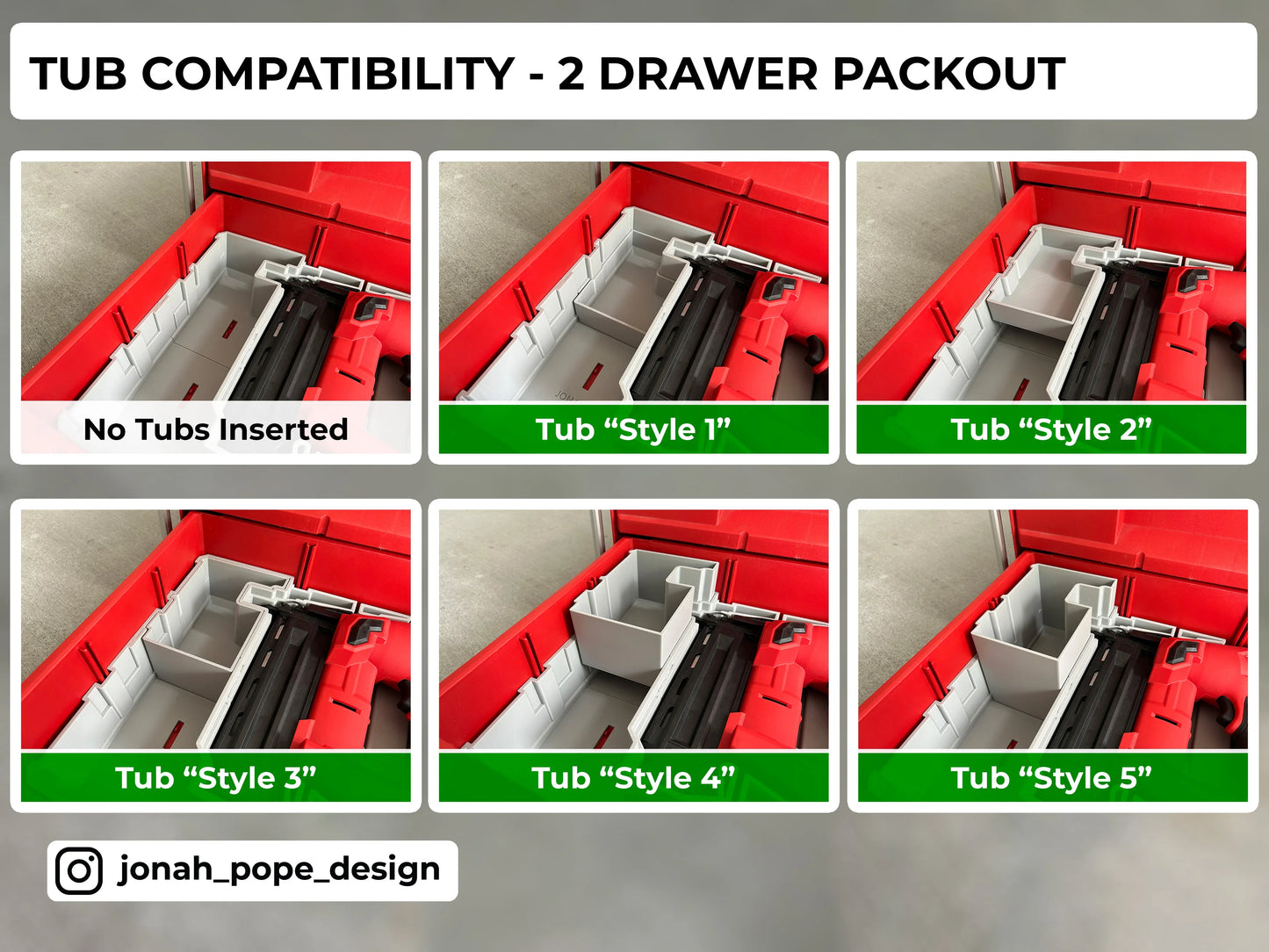 Milwaukee Packout - Opbevaringsindsats til M18 FUEL 18 GS stiftepistol