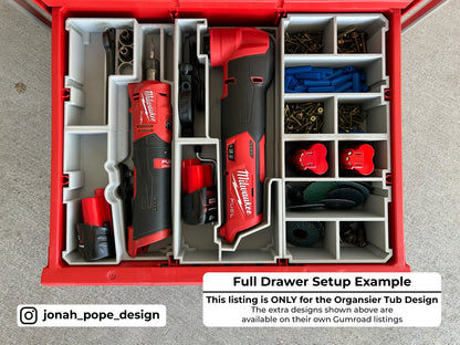 Milwaukee Packout - Opbevaringsindsats til Milwaukee skuffeboks (Slimline)
