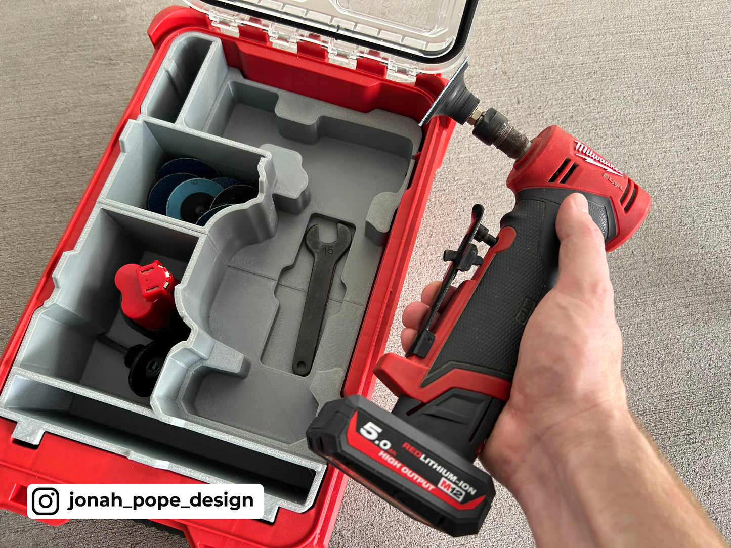 Milwaukee Packout - Opbevaringsindsats til M12 lynsliber