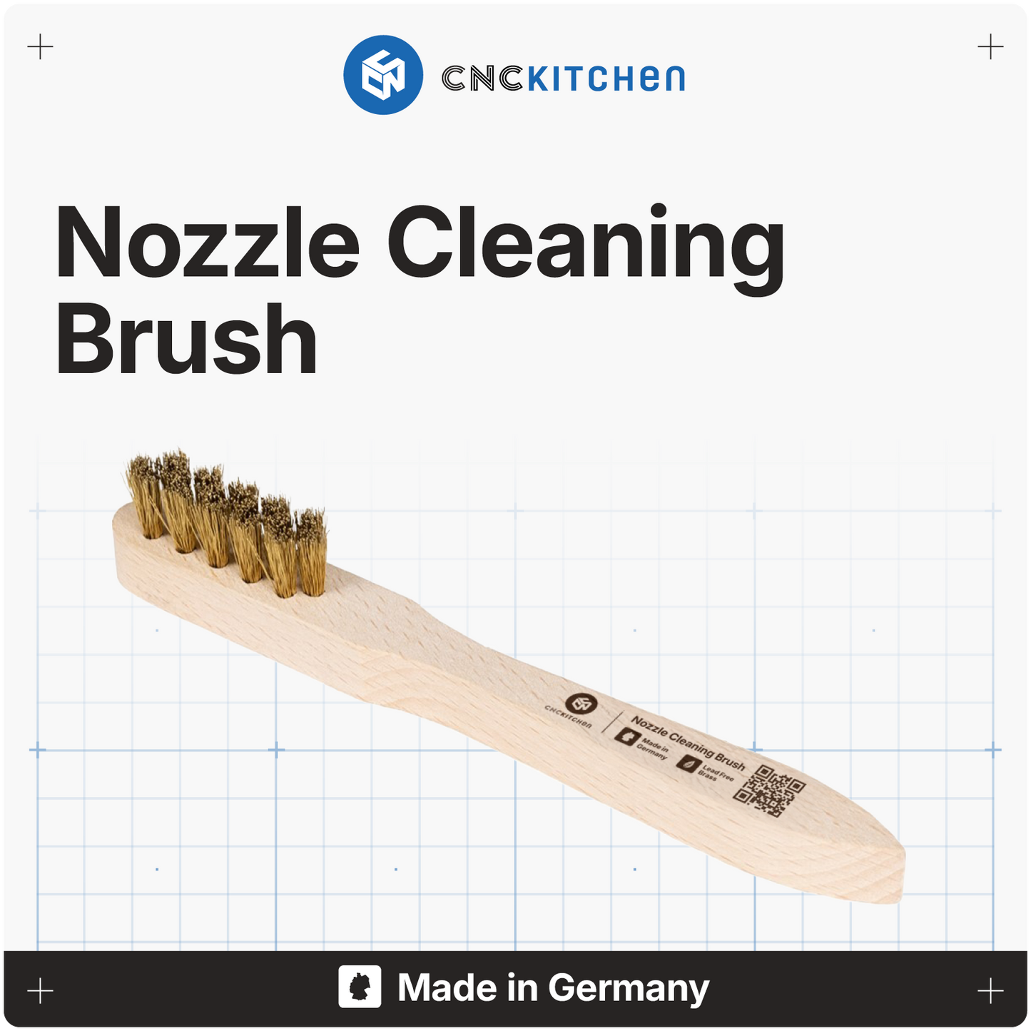 Messingbørste til rensning af 3D printer nozzle
