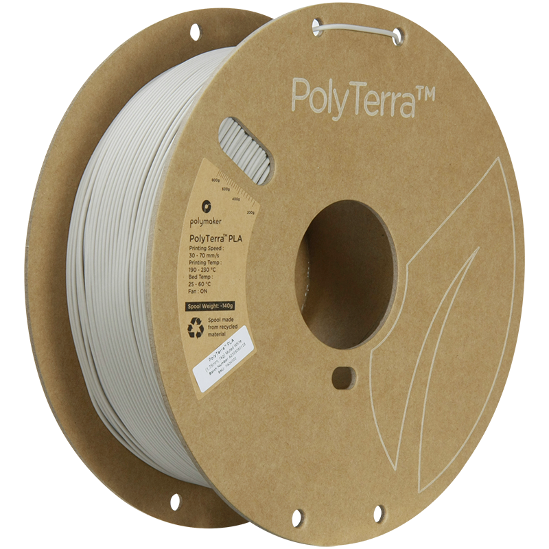 (UDGÅR) Polymaker | PolyTerra PLA | Muted White | 1.75mm | 1 kg