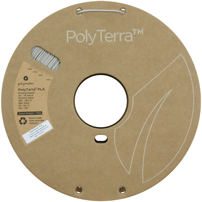 (UDGÅR) Polymaker | PolyTerra PLA | Muted White | 1.75mm | 1 kg
