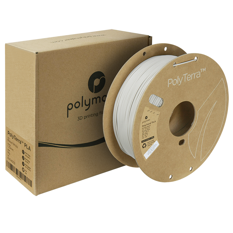 (UDGÅR) Polymaker | PolyTerra PLA | Muted White | 1.75mm | 1 kg