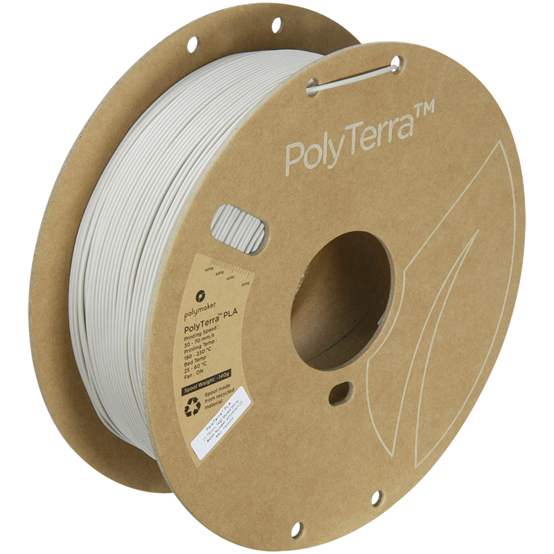 (UDGÅR) Polymaker | PolyTerra PLA | Muted White | 1.75mm | 1 kg