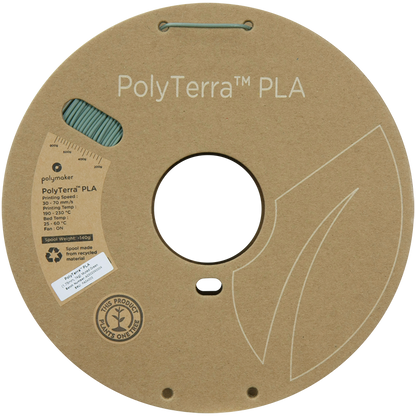 (UDGÅR) Polymaker | PolyTerra PLA | Muted Green | 1.75mm | 1 kg