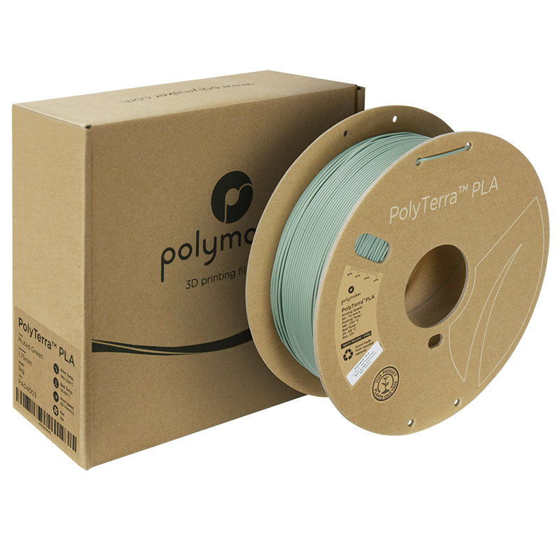 (UDGÅR) Polymaker | PolyTerra PLA | Muted Green | 1.75mm | 1 kg
