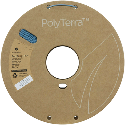 (UDGÅR) Polymaker | PolyTerra PLA | Muted Blue | 1.75mm | 1 kg