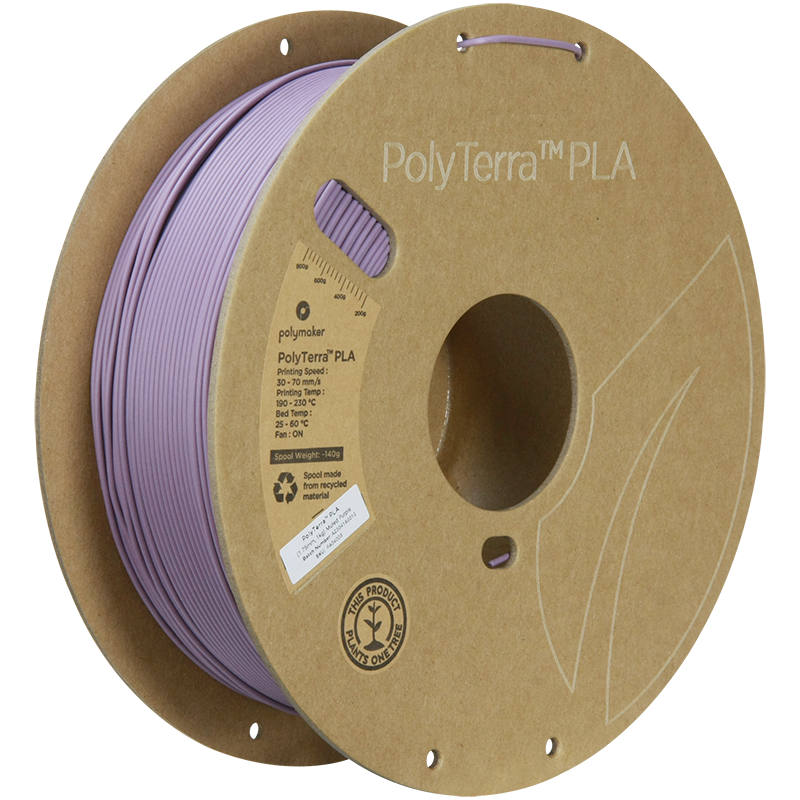 (UDGÅR) Polymaker | PolyTerra PLA | Muted Purple | 1.75mm | 1 kg