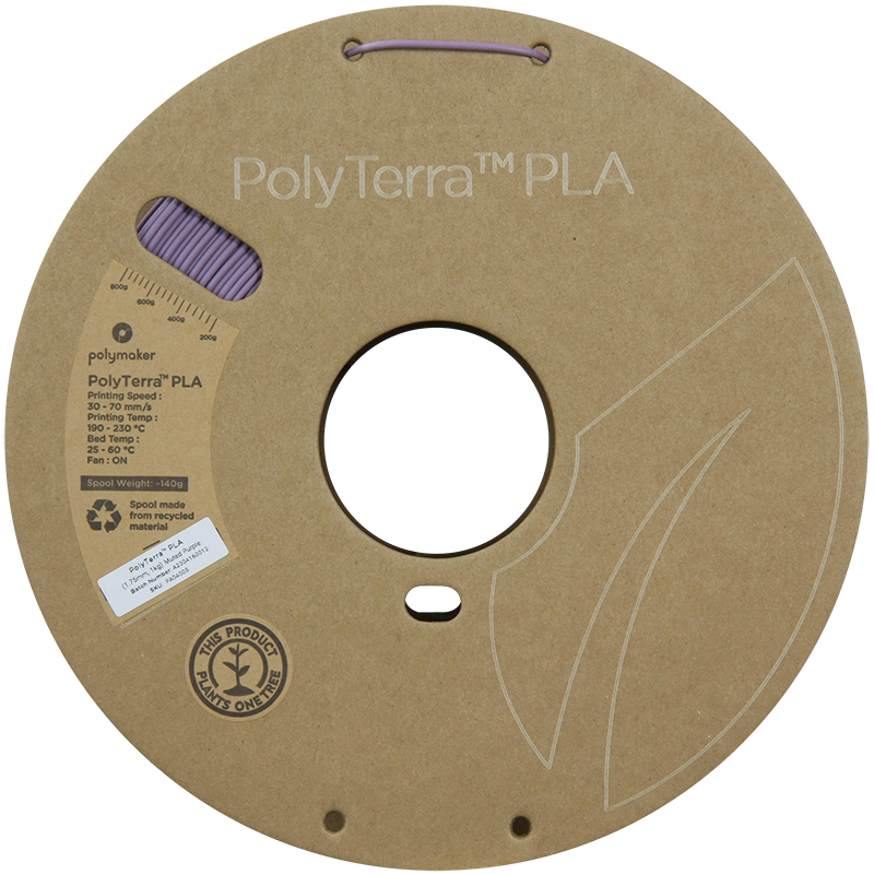 (UDGÅR) Polymaker | PolyTerra PLA | Muted Purple | 1.75mm | 1 kg