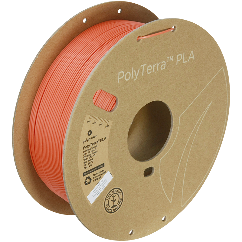 (UDGÅR) Polymaker | PolyTerra PLA | Muted Red | 1.75mm | 1 kg