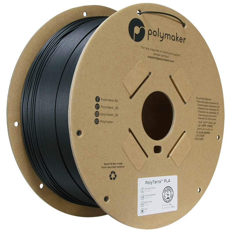 Polymaker | PolyTerra PLA | Charcoal Black | 1.75mm | 3 kg