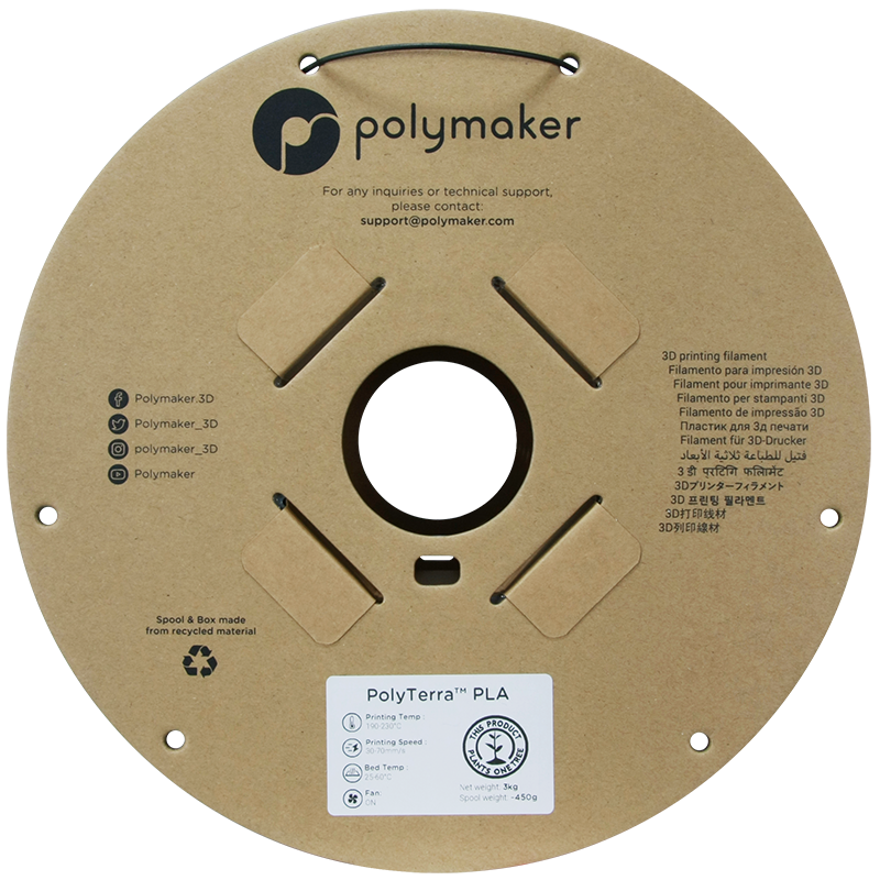 Polymaker | PolyTerra PLA | Charcoal Black | 1.75mm | 3 kg
