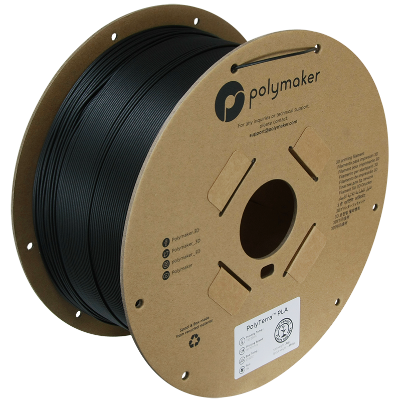 Polymaker | PolyTerra PLA | Charcoal Black | 1.75mm | 3 kg