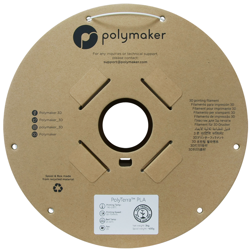 Polymaker | PolyTerra PLA | Cotton White | 1.75mm | 3 kg