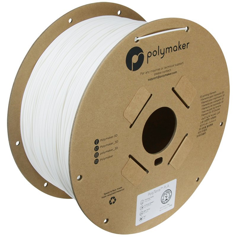 Polymaker | PolyTerra PLA | Cotton White | 1.75mm | 3 kg