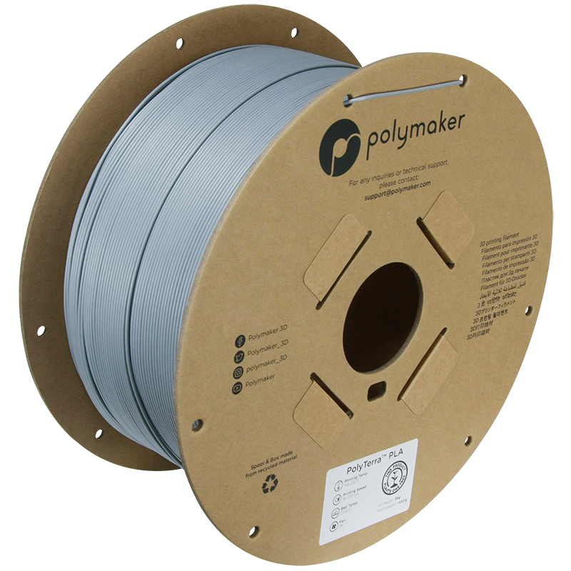 Polymaker | PolyTerra PLA | Fossil Grey | 1.75mm | 3 kg