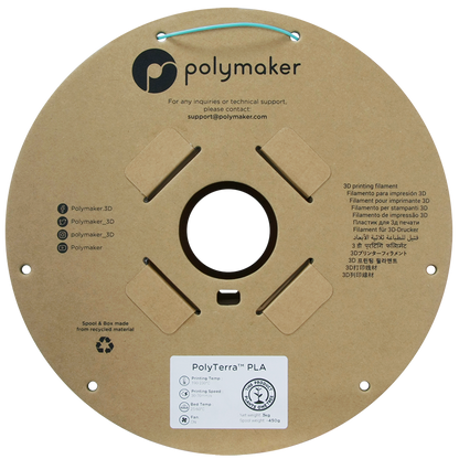 (UDGÅR) Polymaker | PolyTerra PLA | Arctic Teal | 1.75mm | 3 kg