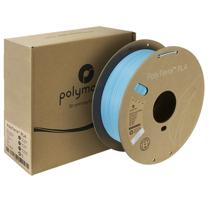 (UDGÅR) Polymaker | PolyTerra PLA Dual | Glacier Blue (Ice-Blue) | 1.75mm | 1 kg
