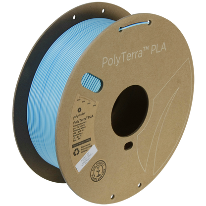 (UDGÅR) Polymaker | PolyTerra PLA Dual | Glacier Blue (Ice-Blue) | 1.75mm | 1 kg