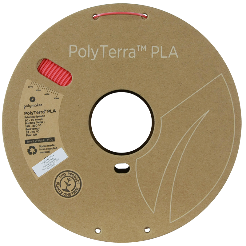 (UDGÅR) Polymaker | PolyTerra PLA Dual | Flamingo (Pink-Red) | 1.75mm | 1 kg