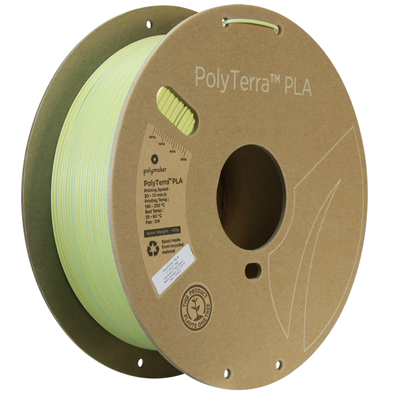 (UDGÅR) Polymaker | PolyTerra PLA Dual | Chameleon (Teal-Yellow) | 1.75mm | 1 kg